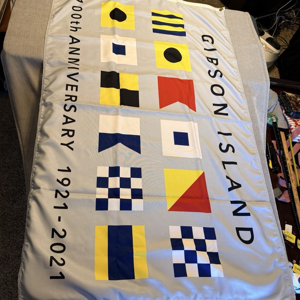 Gibson Island Maryland Centennial Flag 100th Anniversary 1921-2021 Nautical